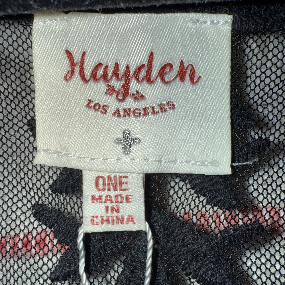 Hayden Black‎ Floral Lace Kimono